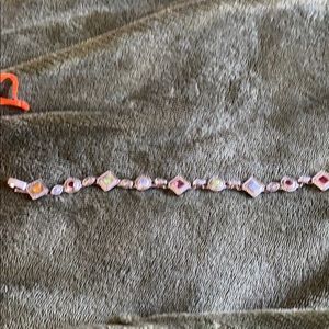 Marcasite multi-color stone bracelet